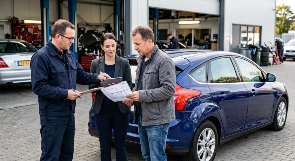 Kfz-Sachverständiger erklärt die 130-Prozent-Regel und prüft, ob die Reparatur trotz wirtschaftlichem Totalschaden zulässig ist