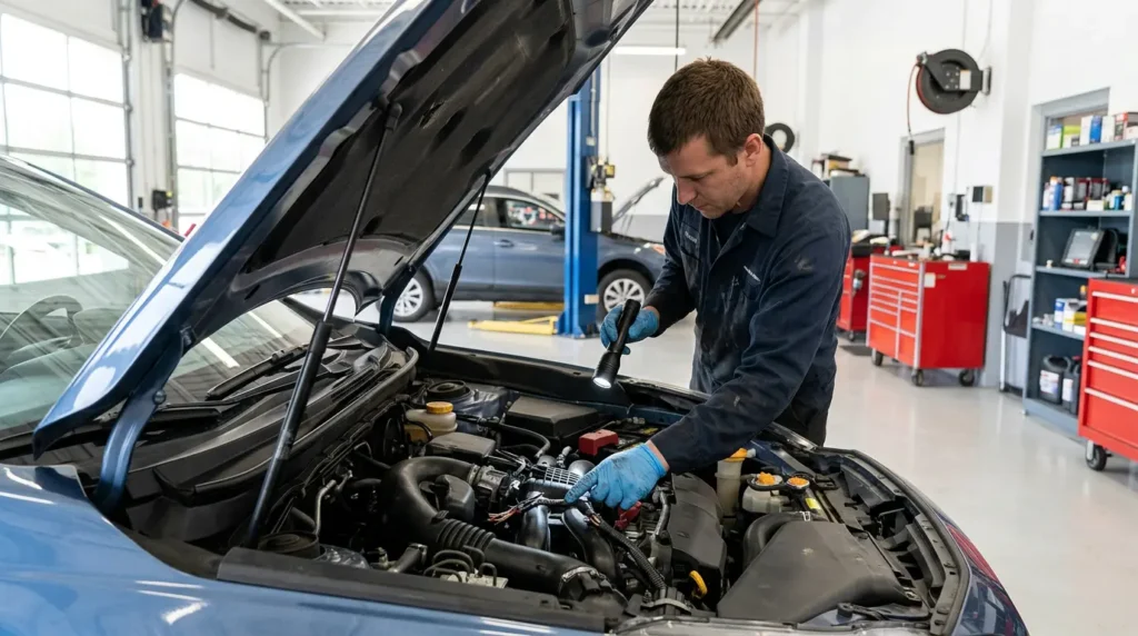 Marderschaden am Auto mit angebissenen Kabeln im Motorraum, geprüft vom Kfz-Gutachter